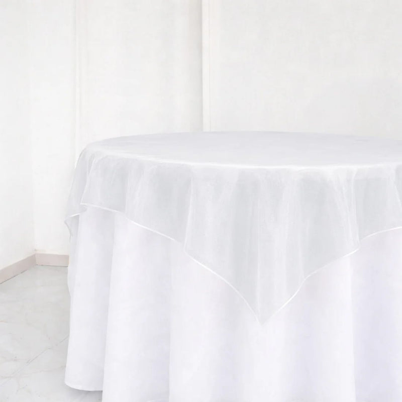 10 Sheer 72" x 72" Organza Table Overlay