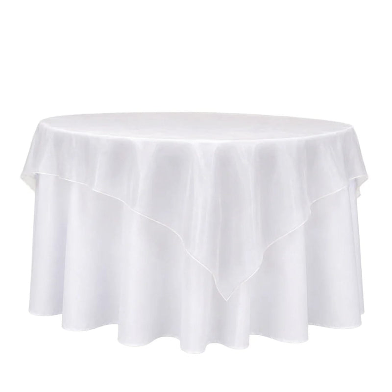 10 Sheer 72" x 72" Organza Table Overlay