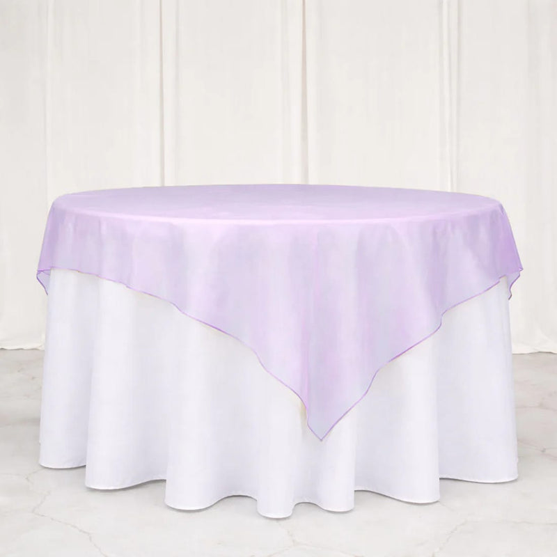 10 Sheer 72" x 72" Organza Table Overlay