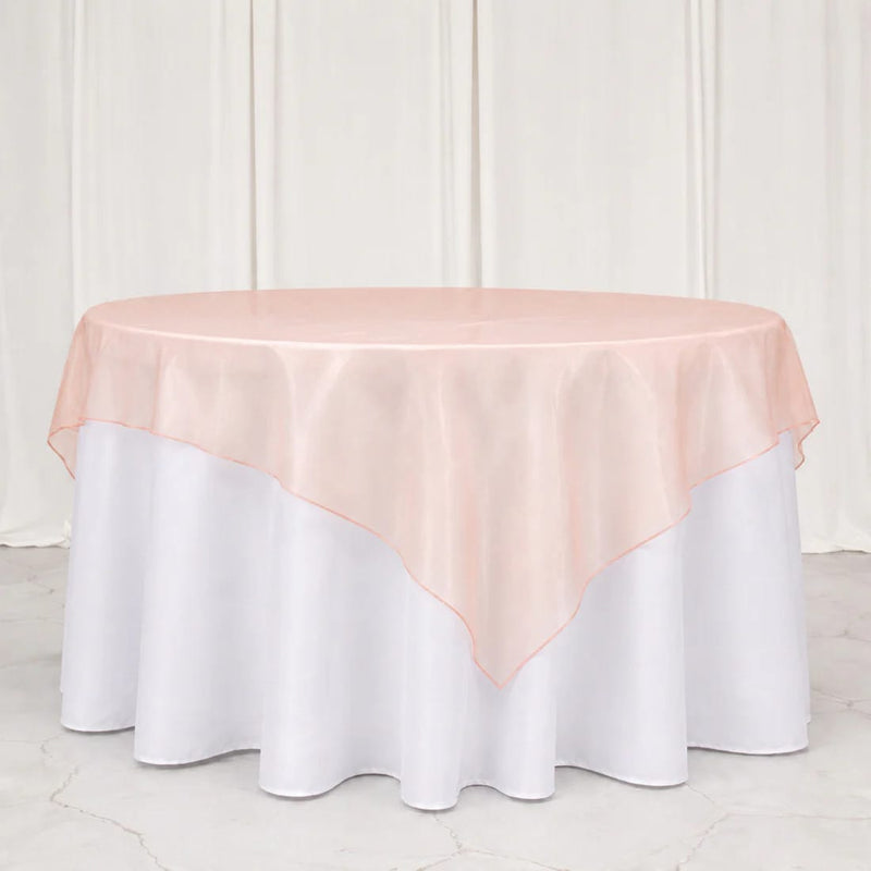 10 Sheer 72" x 72" Organza Table Overlay