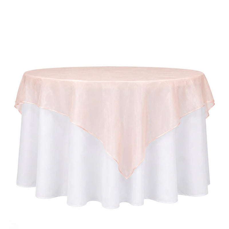 10 Sheer 72" x 72" Organza Table Overlay