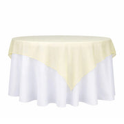 10 Sheer 72" x 72" Organza Table Overlay LAY72_ORG_CHMP_PK10