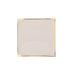 10 Square Concave Plastic Salad and Dinner Plates with Gold Rim - Disposable Tableware DSP_PLS0006_10_TAUGD