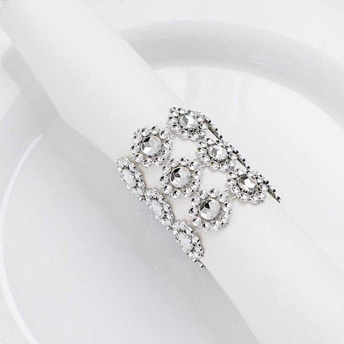 10 Sunflower Diamond Rhinestones Napkin Rings