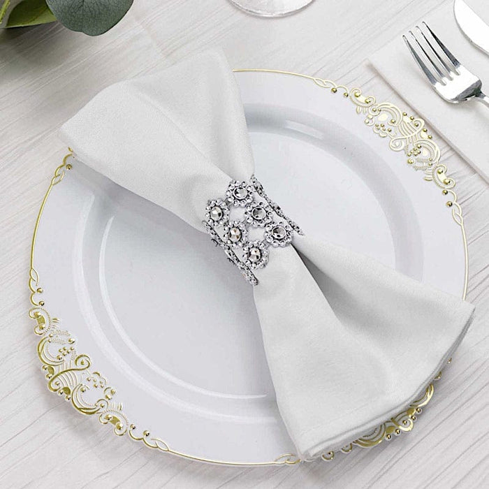 10 Sunflower Diamond Rhinestones Napkin Rings