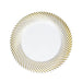 10 Swirl Rim Plastic Dessert Appetizer Plates - Disposable Tableware DSP_PLR0027_7_WHGD