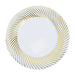 10 Swirl Rim Plastic Dessert Appetizer Plates - Disposable Tableware DSP_PLR0027_9_WHGD