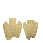 10 Triangle 5" x 3" Cake Slice Paper Boxes with Scalloped Top