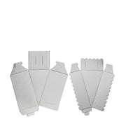 10 Triangle 5" x 3" Cake Slice Paper Boxes with Scalloped Top