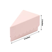 10 Triangle 5" x 3" Cake Slice Paper Boxes with Scalloped Top