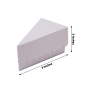 10 Triangle 5" x 3" Cake Slice Paper Boxes with Scalloped Top
