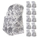 10 White Polyester with French Toile Pattern Folding Chair Covers