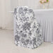 10 White Polyester with French Toile Pattern Folding Chair Covers