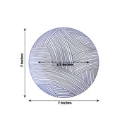 10 White Round Plastic Salad and Dinner Plates with Gold Strokes - Disposable Tableware