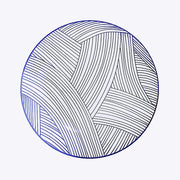 10 White Round Plastic Salad and Dinner Plates with Gold Strokes - Disposable Tableware DSP_PLR0025_10_WHBL