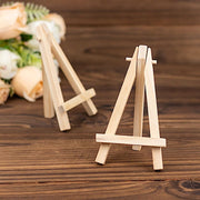 10 Wooden Display Place Card Table Number Holders - Natural
