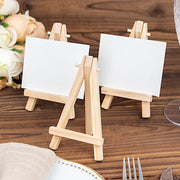 10 Wooden Display Place Card Table Number Holders - Natural