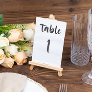 10 Wooden Display Place Card Table Number Holders - Natural