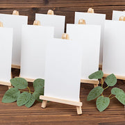 10 Wooden Display Place Card Table Number Holders - Natural