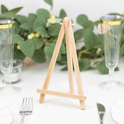 10 Wooden Display Place Card Table Number Holders - Natural