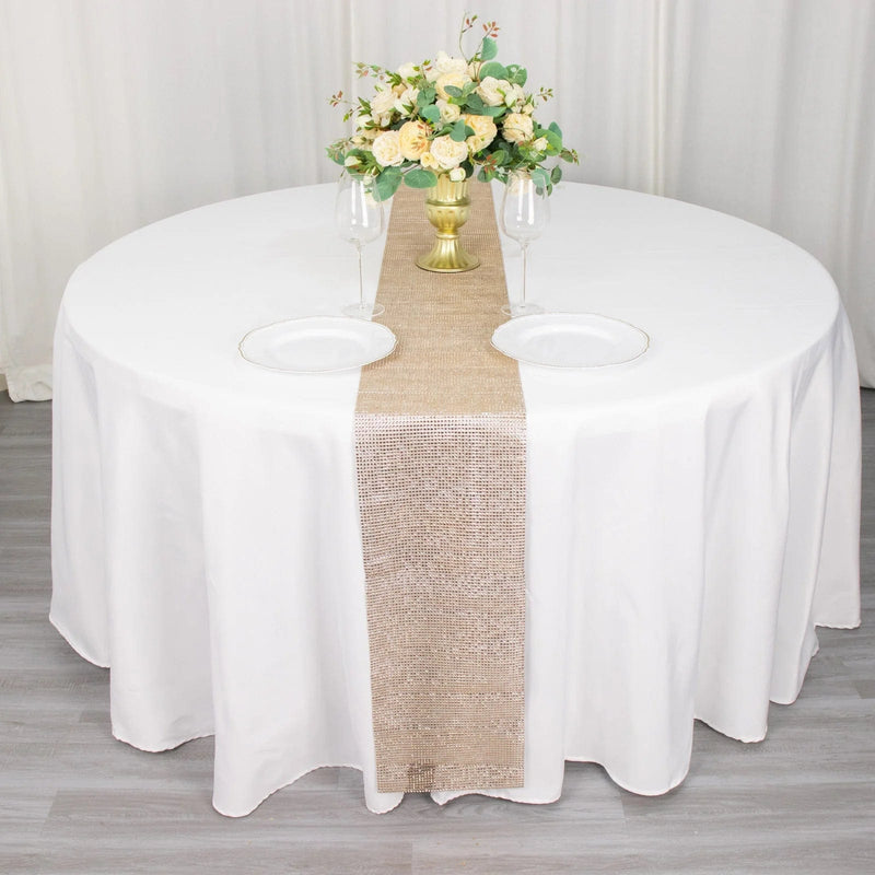 10"x108" Plastic Crystal Rhinestones Table Runner