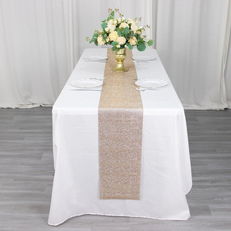 10"x108" Plastic Crystal Rhinestones Table Runner