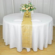 10"x108" Shiny Crystal Rhinestone DIY Table Runner - Gold