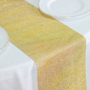 10"x108" Shiny Crystal Rhinestone DIY Table Runner - Gold