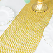 10"x108" Shiny Crystal Rhinestone DIY Table Runner - Gold