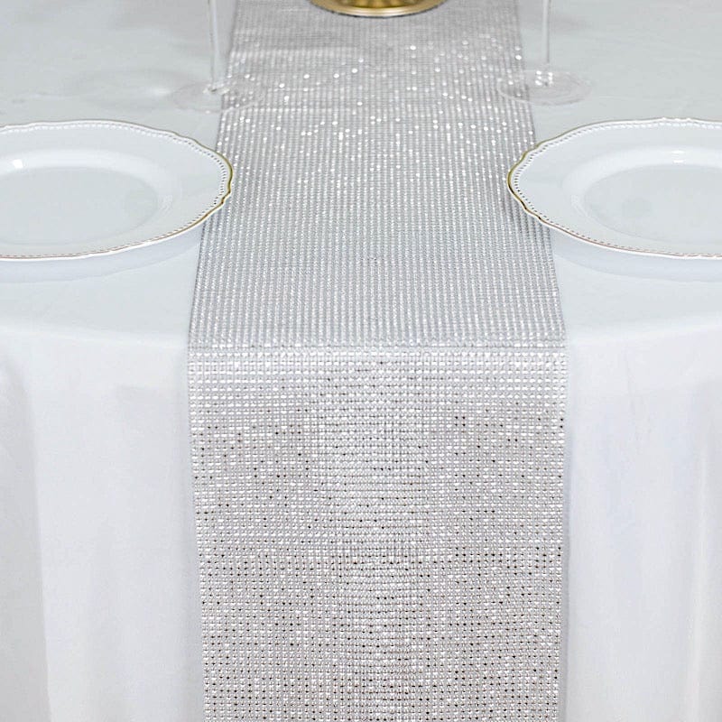 10"x108" Shiny Crystal Rhinestone DIY Table Runner - Gold
