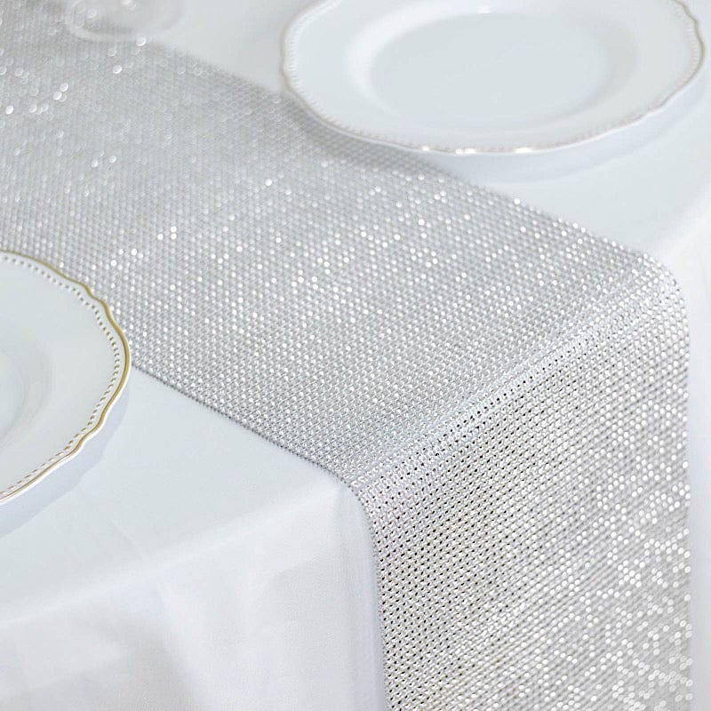10"x108" Shiny Crystal Rhinestone DIY Table Runner - Gold
