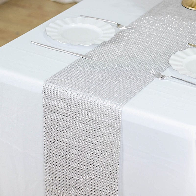 10"x108" Shiny Crystal Rhinestone DIY Table Runner - Gold