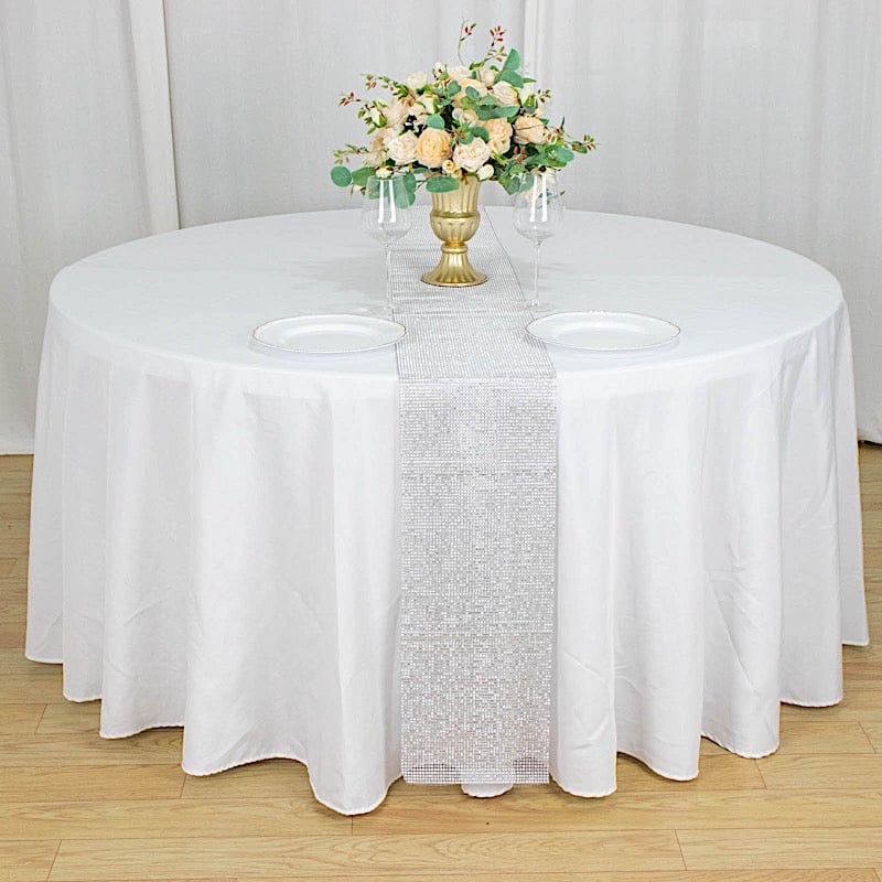 10"x108" Shiny Crystal Rhinestone DIY Table Runner - Gold