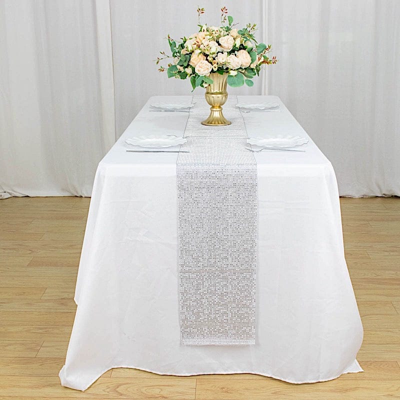 10"x108" Shiny Crystal Rhinestone DIY Table Runner - Gold