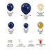 100 Assorted DIY Balloon Garland Kit - Royal Blue Gold and Clear BLOON_KIT12_ROYGD