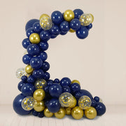 100 Assorted DIY Balloon Garland Kit - Royal Blue Gold and Clear BLOON_KIT12_ROYGD