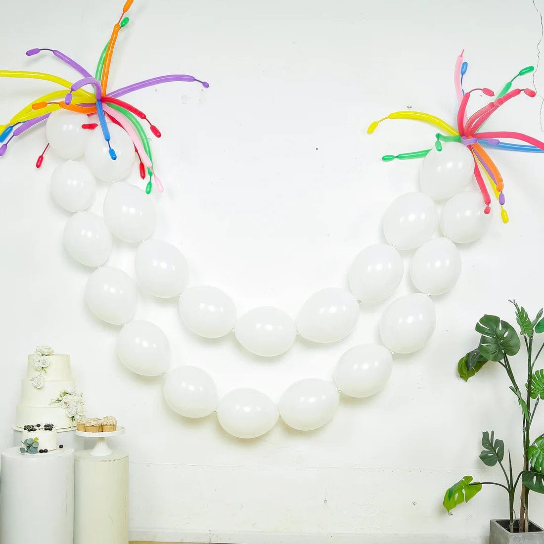100 Biodegradable Matte Pastel Latex Link Balloons