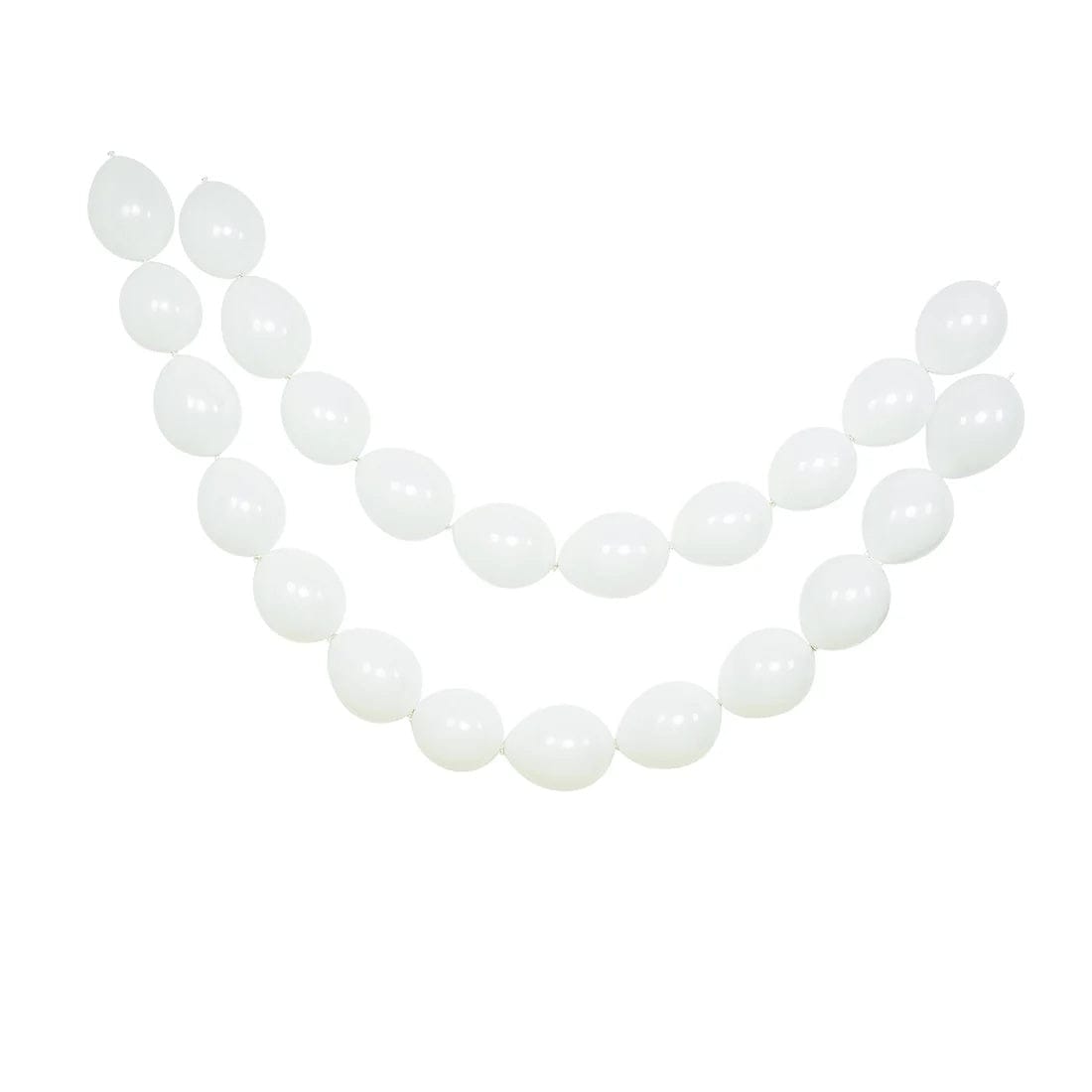 100 Biodegradable Matte Pastel Latex Link Balloons BLOON_BIO_MPTL_LINK_10_WHT