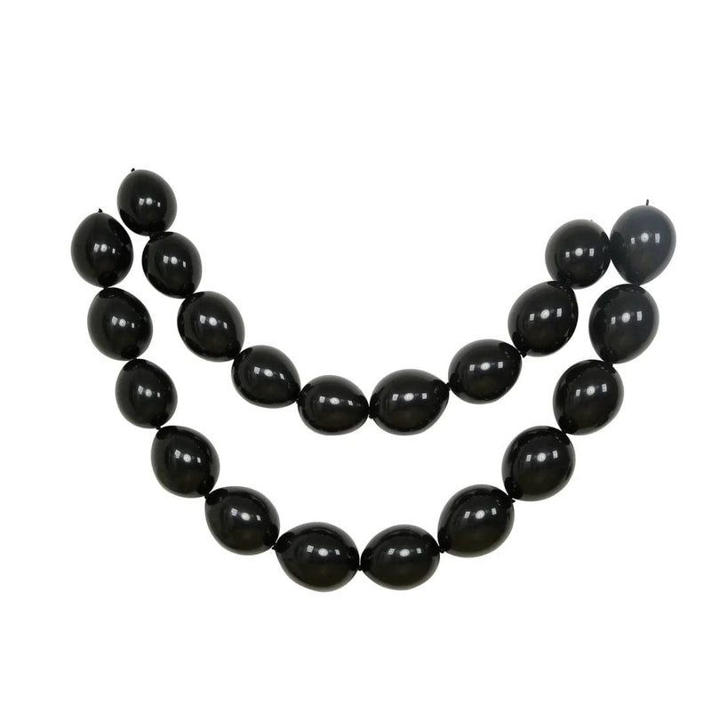 100 Biodegradable Matte Pastel Latex Link Balloons BLOON_BIO_MPTL_LINK_12_BLK