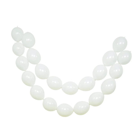 100 Biodegradable Matte Pastel Latex Link Balloons BLOON_BIO_MPTL_LINK_12_WHT