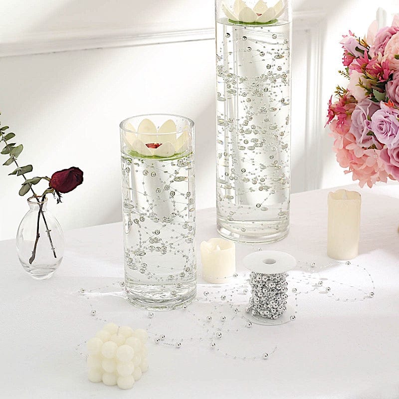 100 ft Artificial DIY Craft Fishing Line Pearl Chains String Beads Garland Roll