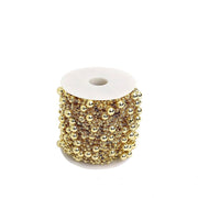 100 ft Artificial DIY Craft Fishing Line Pearl Chains String Beads Garland Roll BEAD_GRLD_005_GOLD