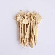 100 Giraffe Bamboo Mini Forks Cocktail Picks - Natural DSP_BIRC_P019