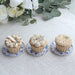 100 Mini Paper Plates with Scalloped Rim - White and Blue French Toile Design DSP_PPR0020_3_FLOR_BLUE