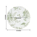 100 Mini Paper Plates with Scalloped Rim - White and Sage Green French Toile Design DSP_PPR0020_3_FLOR_SAGE