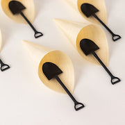 100 Mini Shovel Plastic Dessert Spoons - Black DSP_YY0018_SHOV_4_BLK