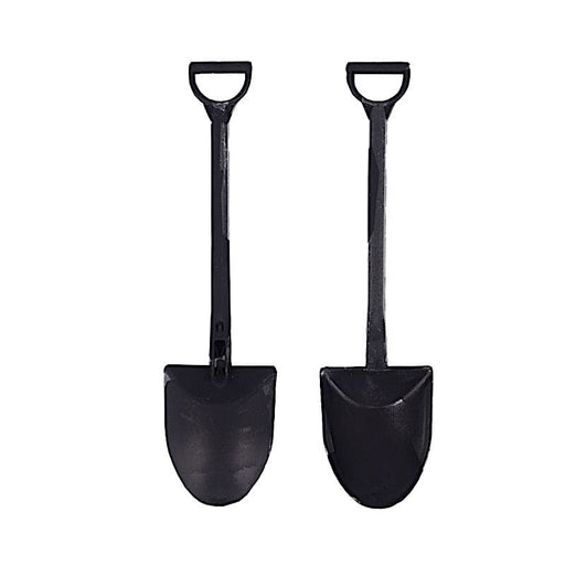 100 Mini Shovel Plastic Dessert Spoons - Black DSP_YY0018_SHOV_4_BLK