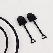 100 Mini Shovel Plastic Dessert Spoons - Black DSP_YY0018_SHOV_4_BLK