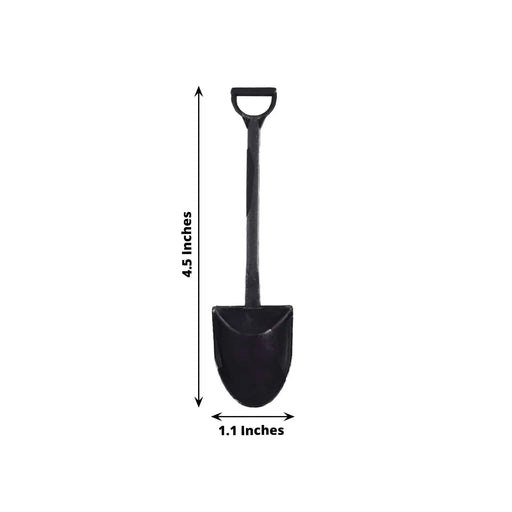 100 Mini Shovel Plastic Dessert Spoons - Black DSP_YY0018_SHOV_4_BLK