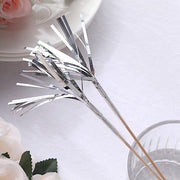 100 pcs 9" Firework Cupcake Toppers Foil Frills Bamboo Cocktail Sticks